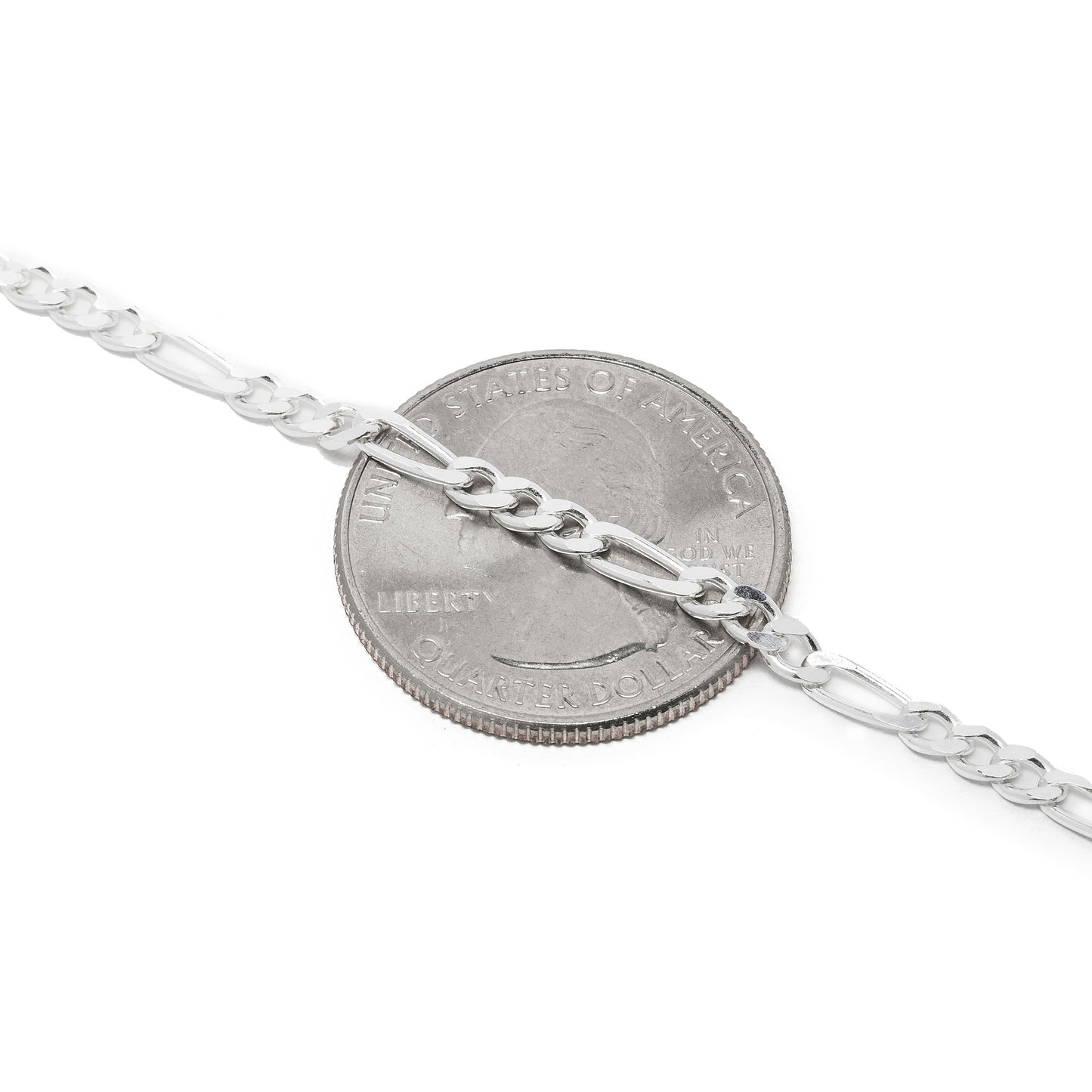 3MM Sterling Silver Figaro Chain For Men and Women