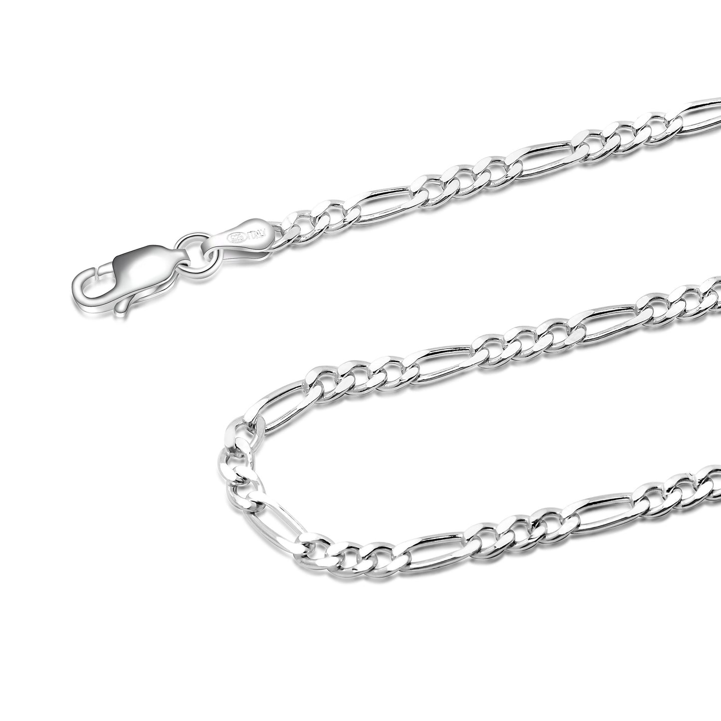 3MM Sterling Silver Figaro Chain For Men and Women