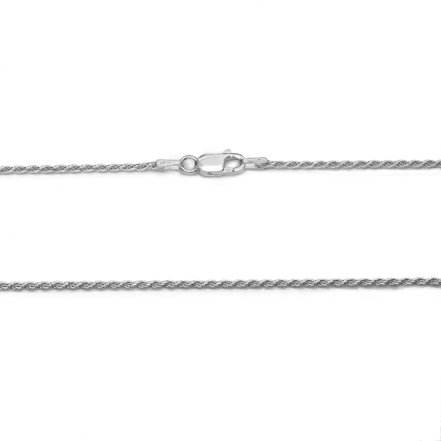 925 Sterling Silver Rope Chain 1.5MM 16-36 Inch