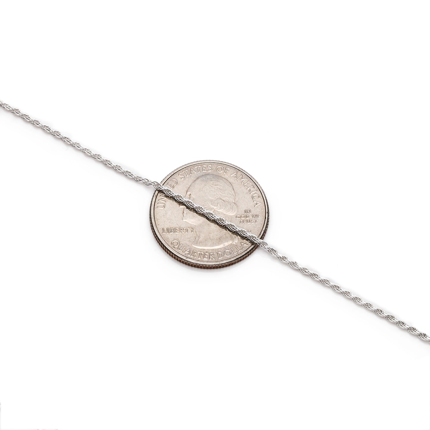 925 Sterling Silver Rope Chain 1.5MM 16-36 Inch