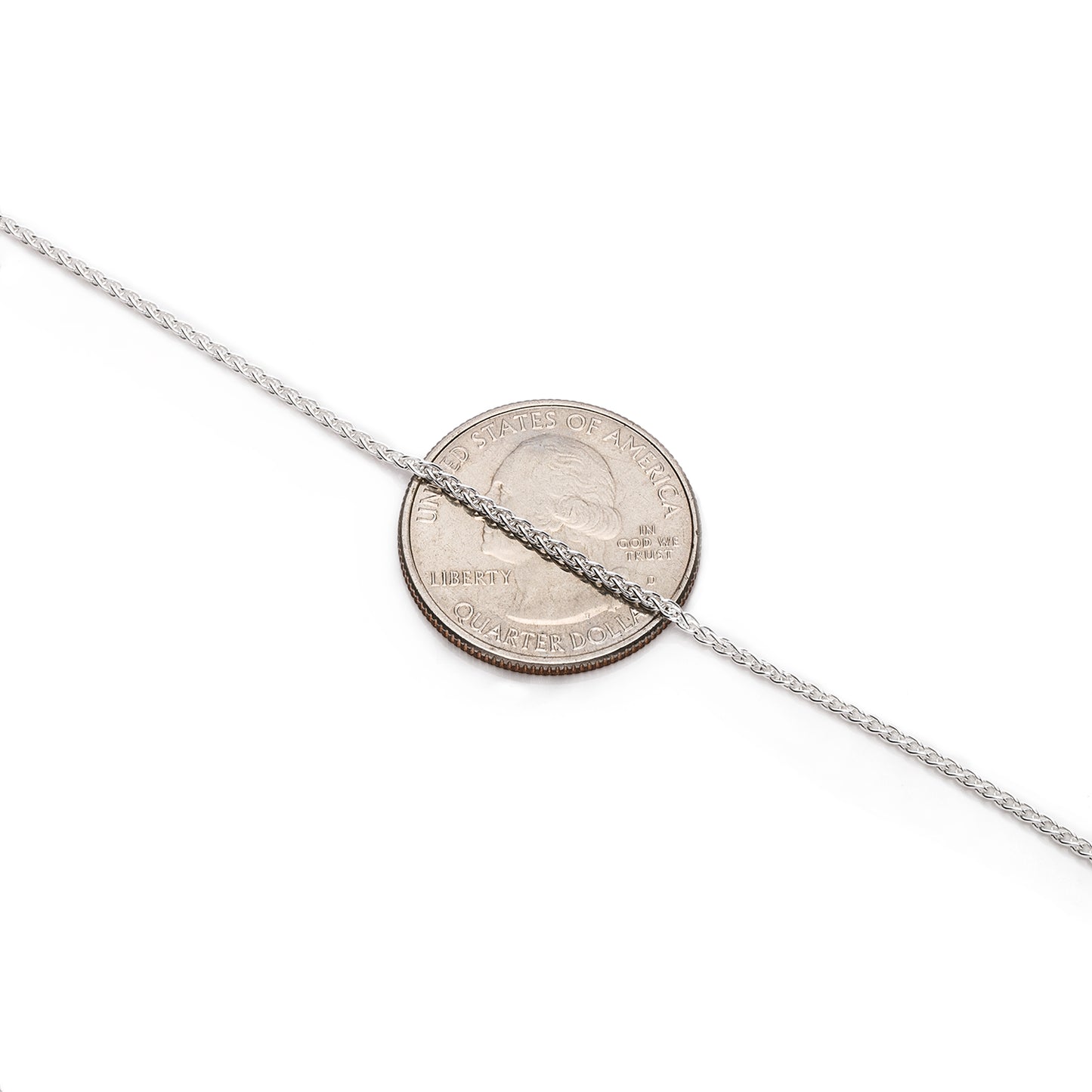 925 Sterling Silver Wheat Chain 1.5MM or 2MM with a Lobster Claw Clasp 16"-30"