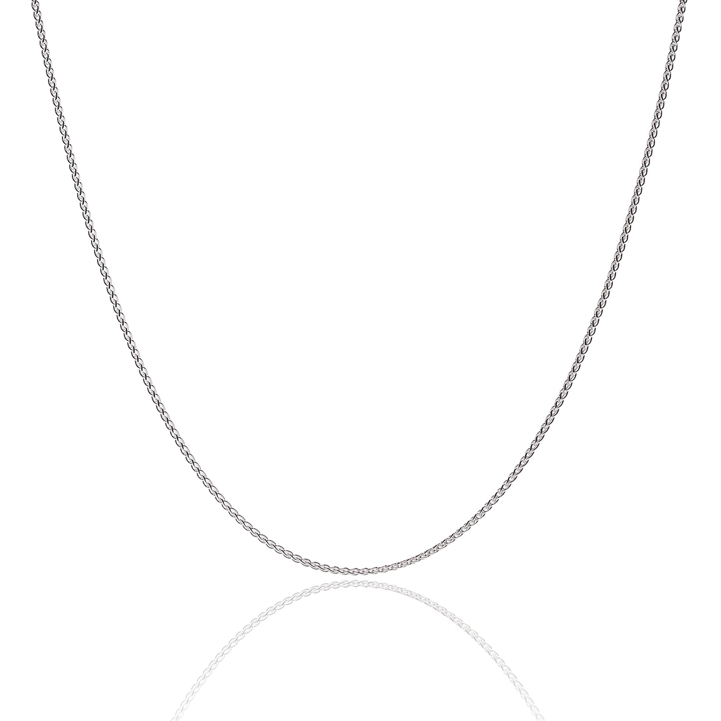 925 Sterling Silver Wheat Chain 1.5MM or 2MM with a Lobster Claw Clasp 16"-30"