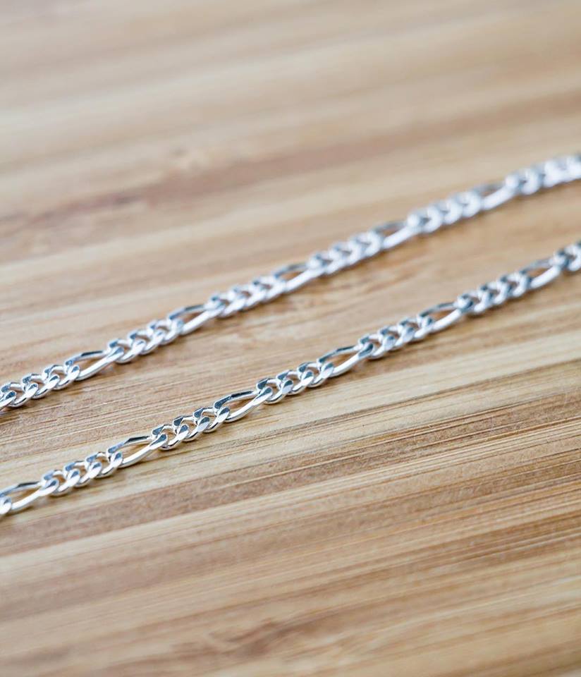 3MM Sterling Silver Figaro Chain For Men and Women