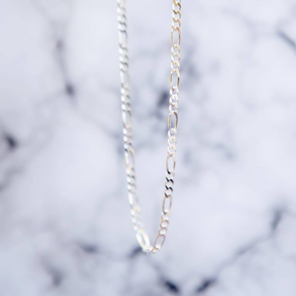 3MM Sterling Silver Figaro Chain For Men and Women