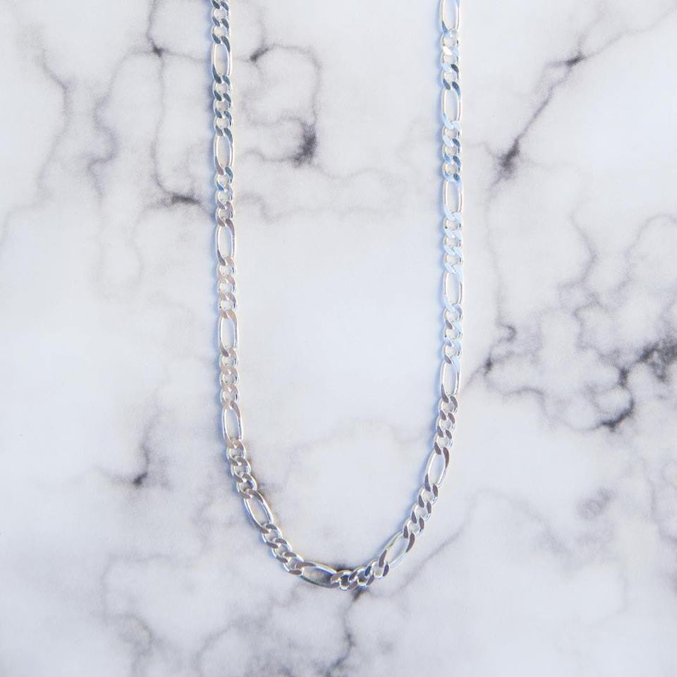 3MM Sterling Silver Figaro Chain For Men and Women