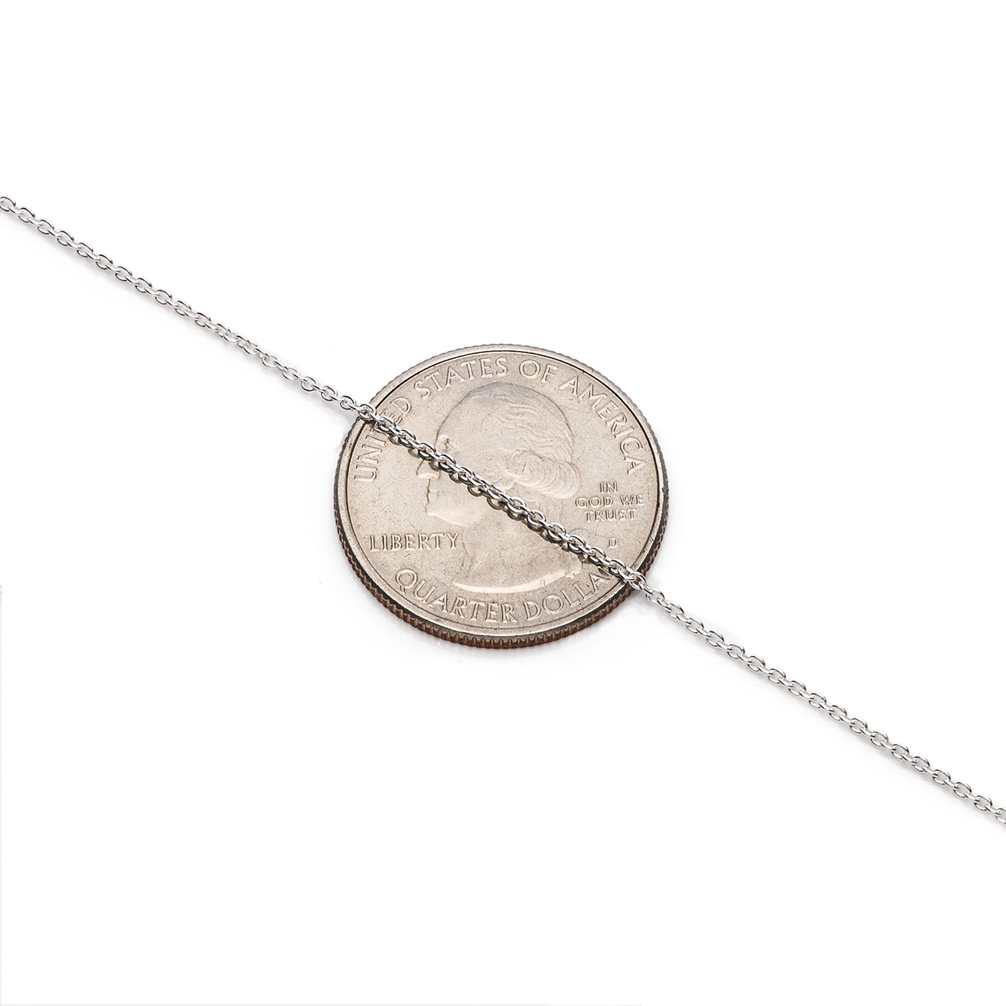 925 Sterling Silver Cable .8MM Chain with a Lobster Claw Clasp 16-30"