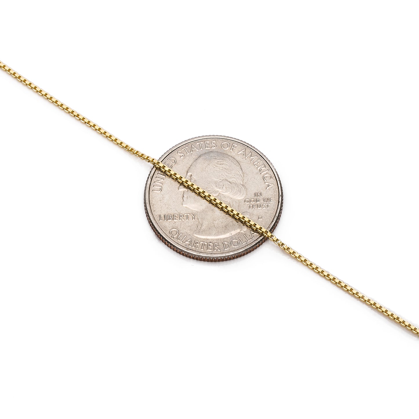 925 Sterling Silver Gold Plated Box Chain Lobster Claw Clasp 16-30"