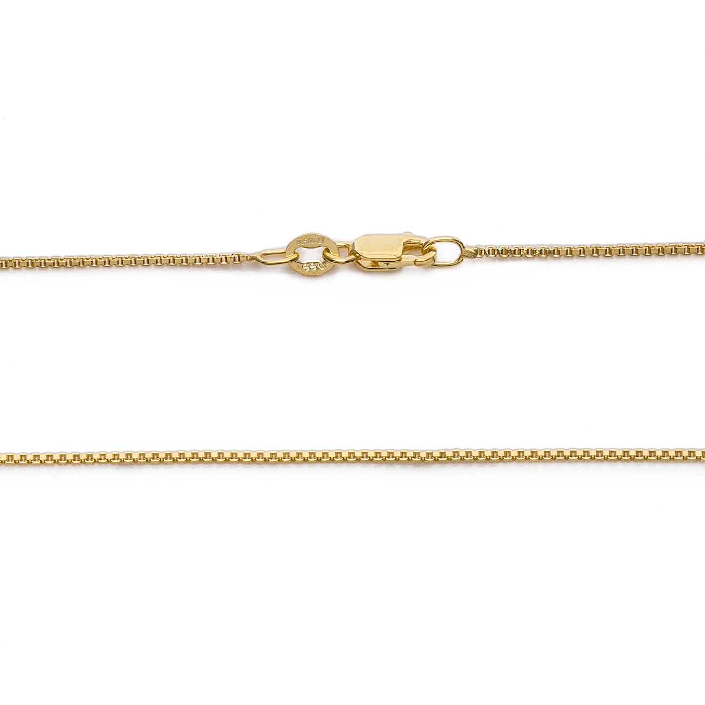 925 Sterling Silver Gold Plated Box Chain Lobster Claw Clasp 16-30"