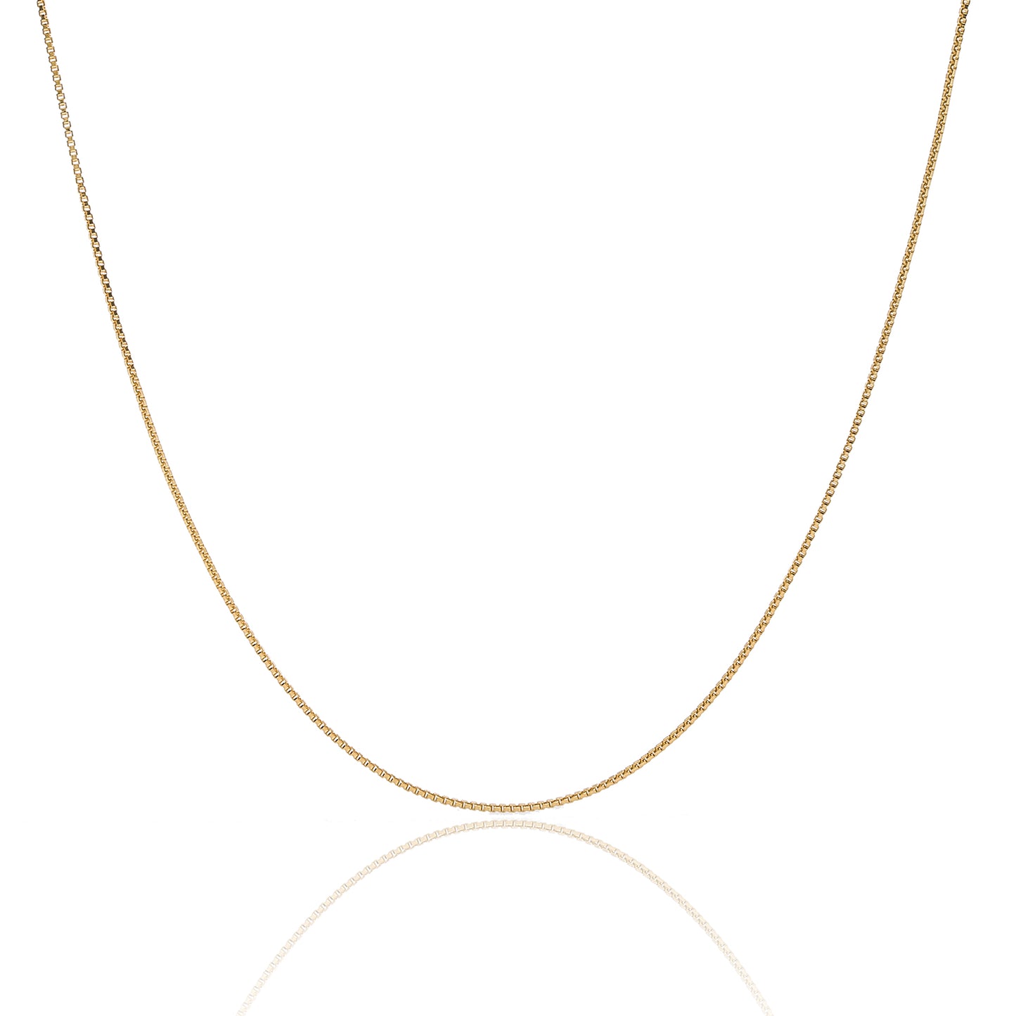 925 Sterling Silver Gold Plated Box Chain Lobster Claw Clasp 16-30"