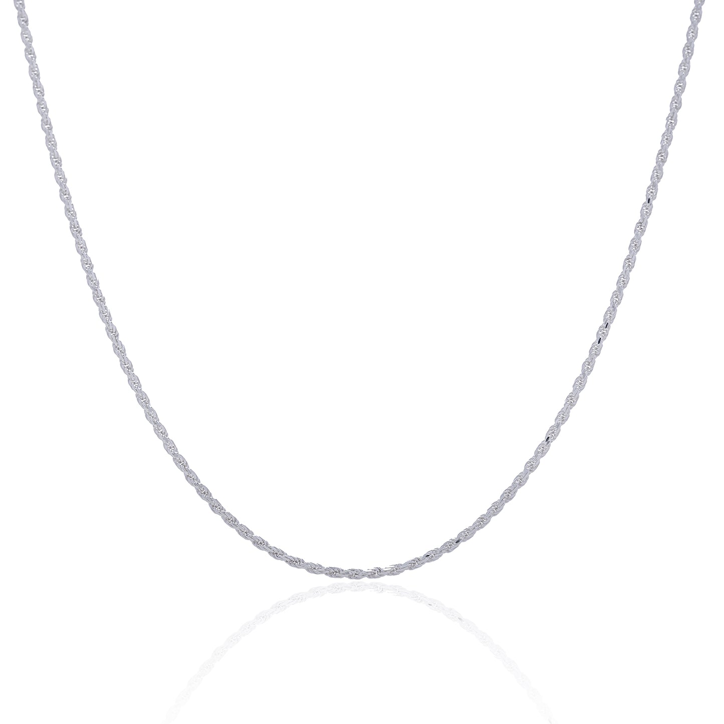 925 Sterling Silver 2.5MM Rope Chain Italian Crafted Necklace for Women and Men 16 - 36"