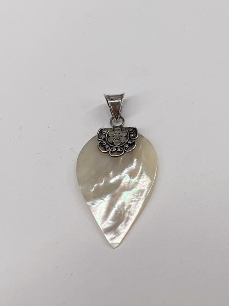 Teardrop Silver Mother of Pearl Pendant