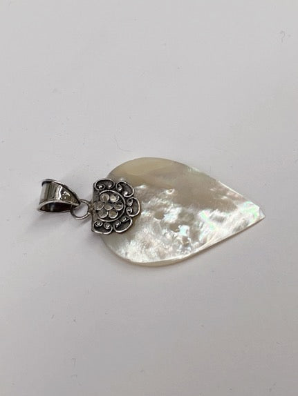 Teardrop Silver Mother of Pearl Pendant