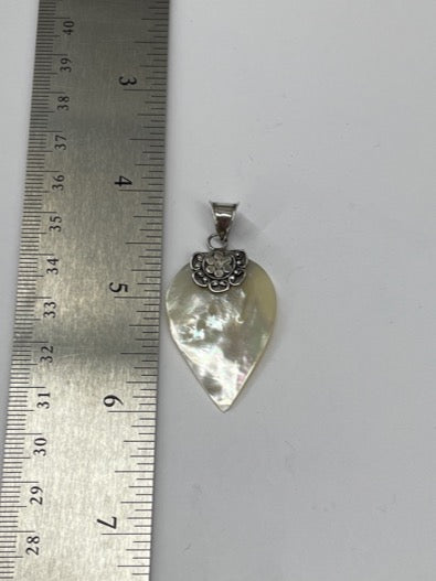 Teardrop Silver Mother of Pearl Pendant