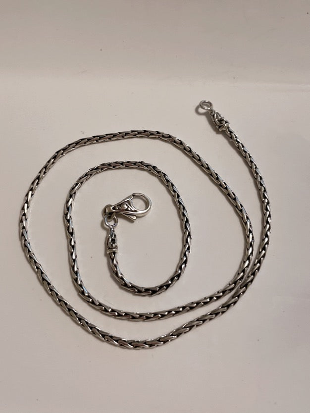 Sterling Silver Bali Rice Chain - 18" 2mm