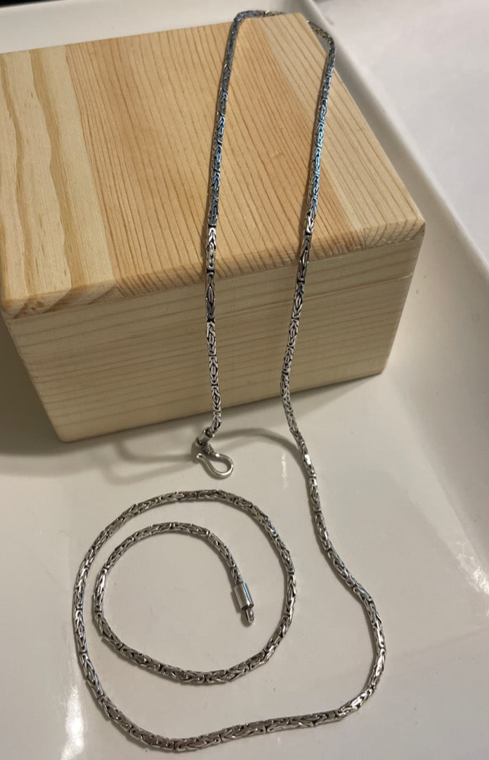 Sterling Silver Bali Chain 2mm--30"