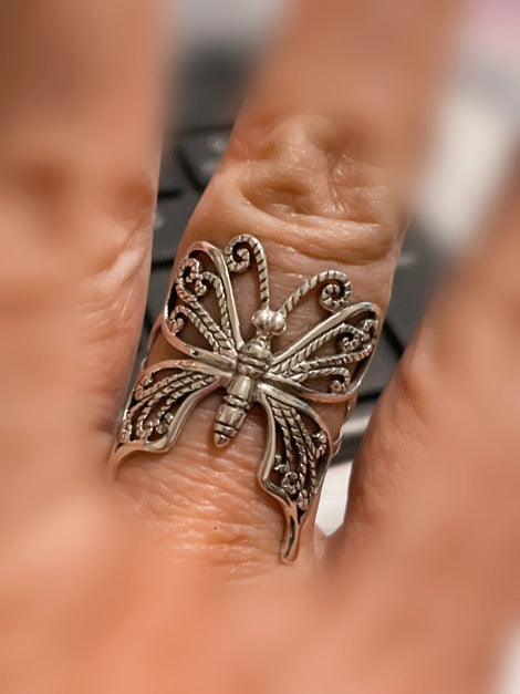 Sterling Silver Butterfly Ring
