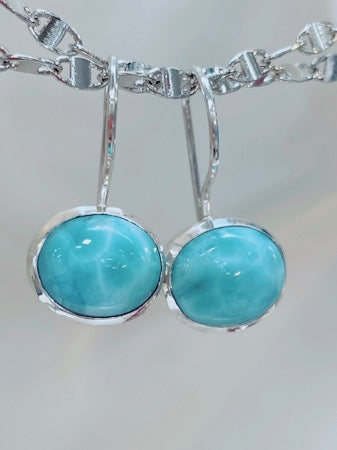 Larimar Sterling Silver earrings