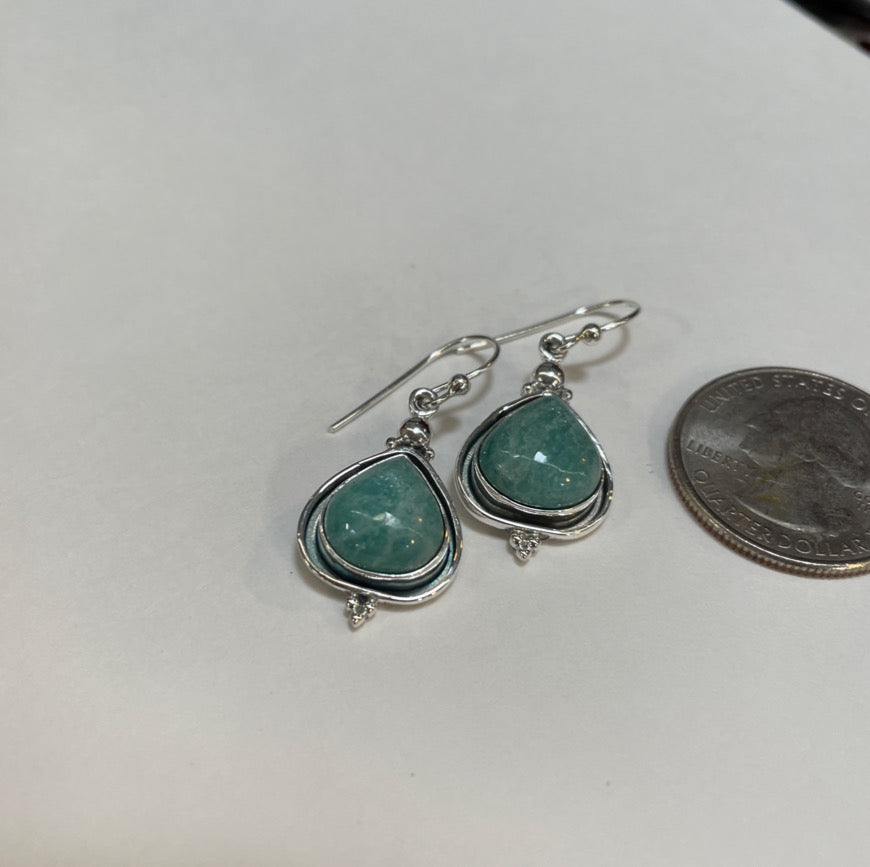 Amazonite Sterling Silver Earrings