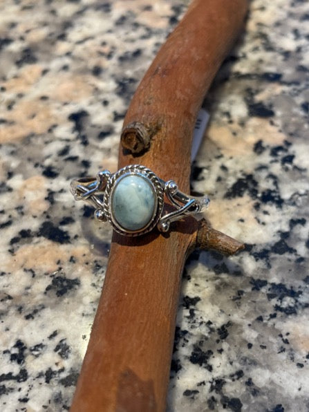 Larimar Sterling Silver Ring