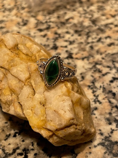 Malachite and Sterling Silver Ring
