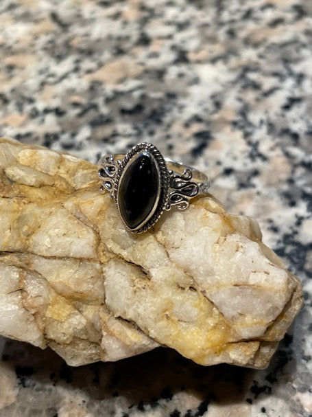 Onyx Sterling Silver Ring