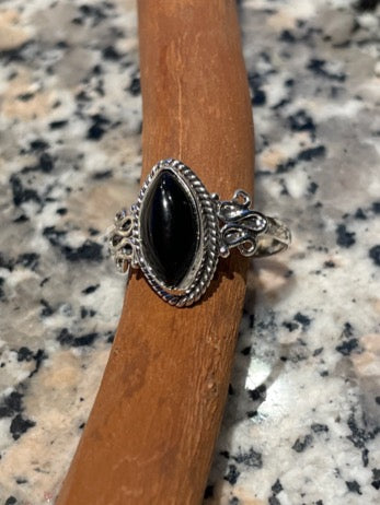 Onyx Sterling Silver Ring