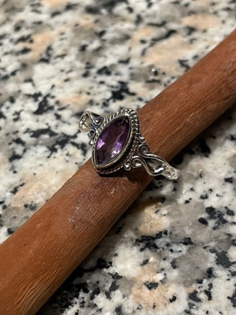 Amethyst Sterling Silver Ring