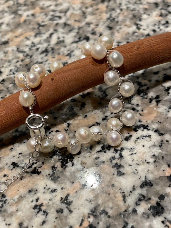 Freshwater Pearl Bracelet 7" with 1" extender