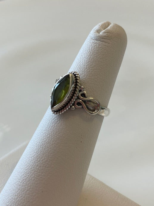Peridot and Sterling Silver Ring