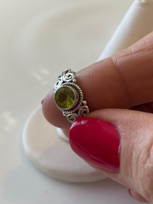 Peridot Sterling Silver Ring