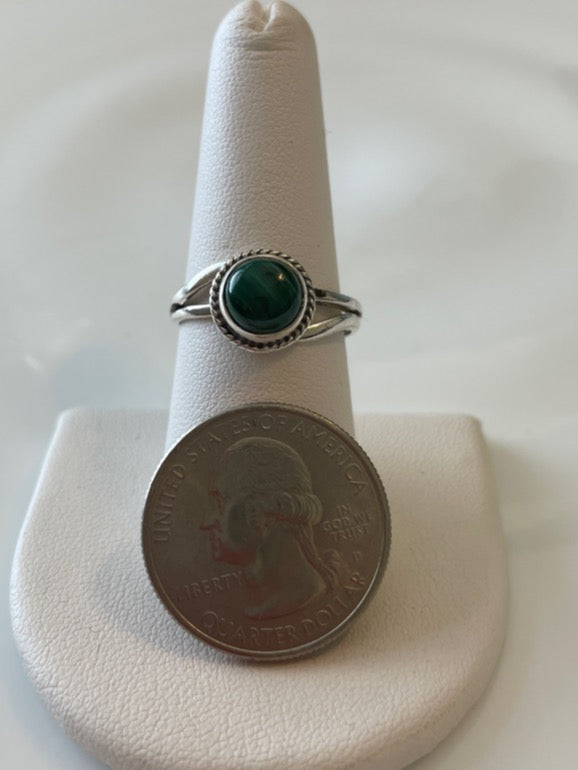 Malachite Sterling Silver Ring