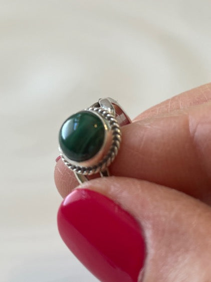 Malachite Sterling Silver Ring
