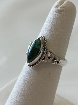 Malachite and Sterling Silver Ring