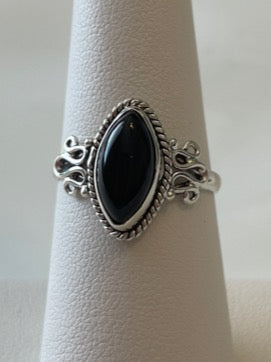 Onyx Sterling Silver Ring