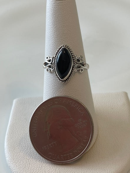 Onyx Sterling Silver Ring