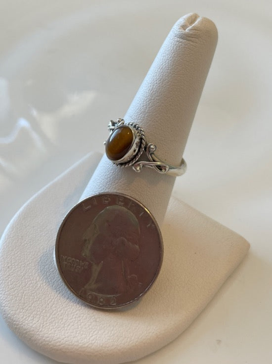 Sterling Silver Tiger's Eye Ring
