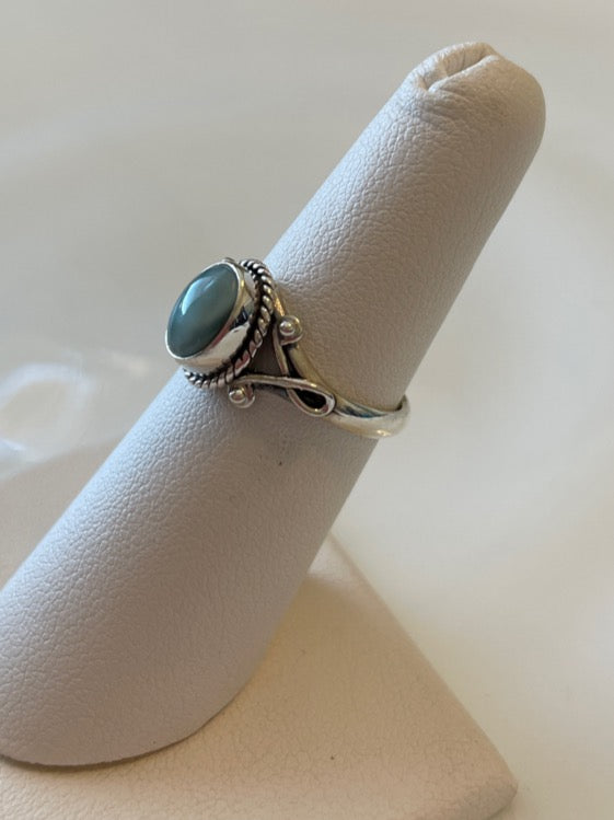Larimar Sterling Silver Ring
