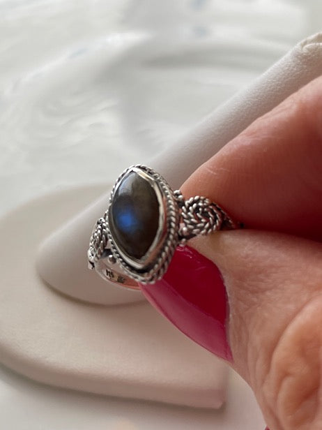Labradorite Sterling Silver Ring