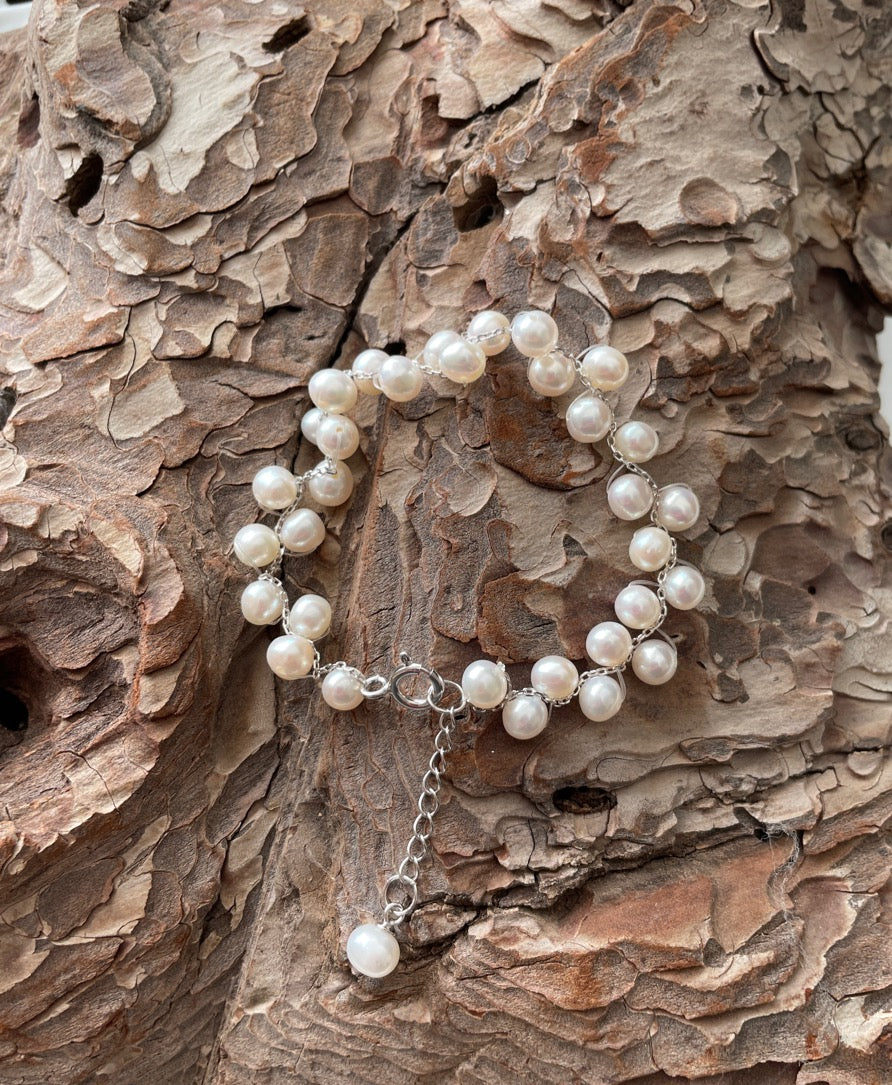 Freshwater Pearl Bracelet 7" with 1" extender