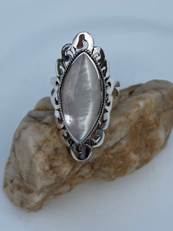 Mother of Pearl Sterling Silver Ring