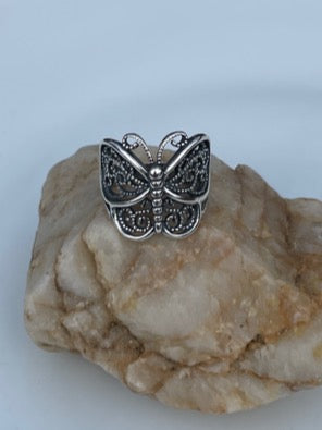 Sterling Silver Butterfly Ring