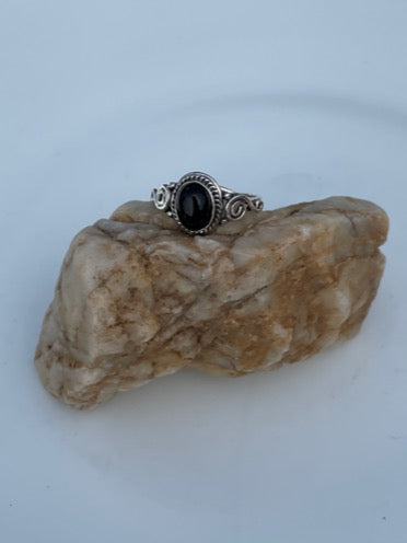 Sterling Silver and Onyx Ring