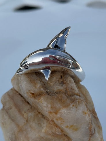 Sterling Silver Dolphin Ring