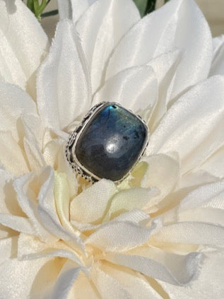 Labradorite Sterling Silver Ring-size 7