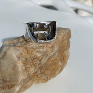 Sterling Silver Open Cross Ring