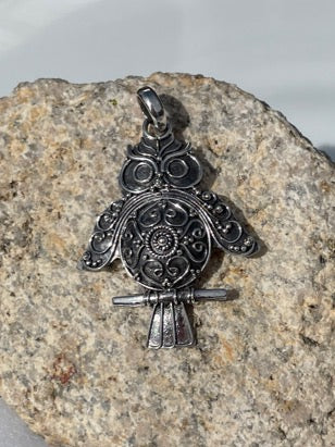 Sterling Silver Owl Pendant
