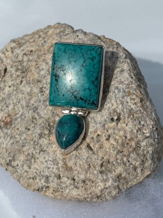 Turquoise Sterling Silver Pendant-Enhancer
