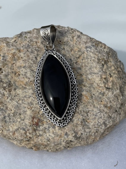 Onyx Sterling Silver Pendant