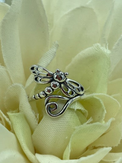 Dragonfly Sterling Silver Ring