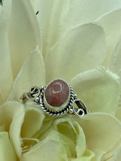 Rhodochrosite Sterling Silver Ring